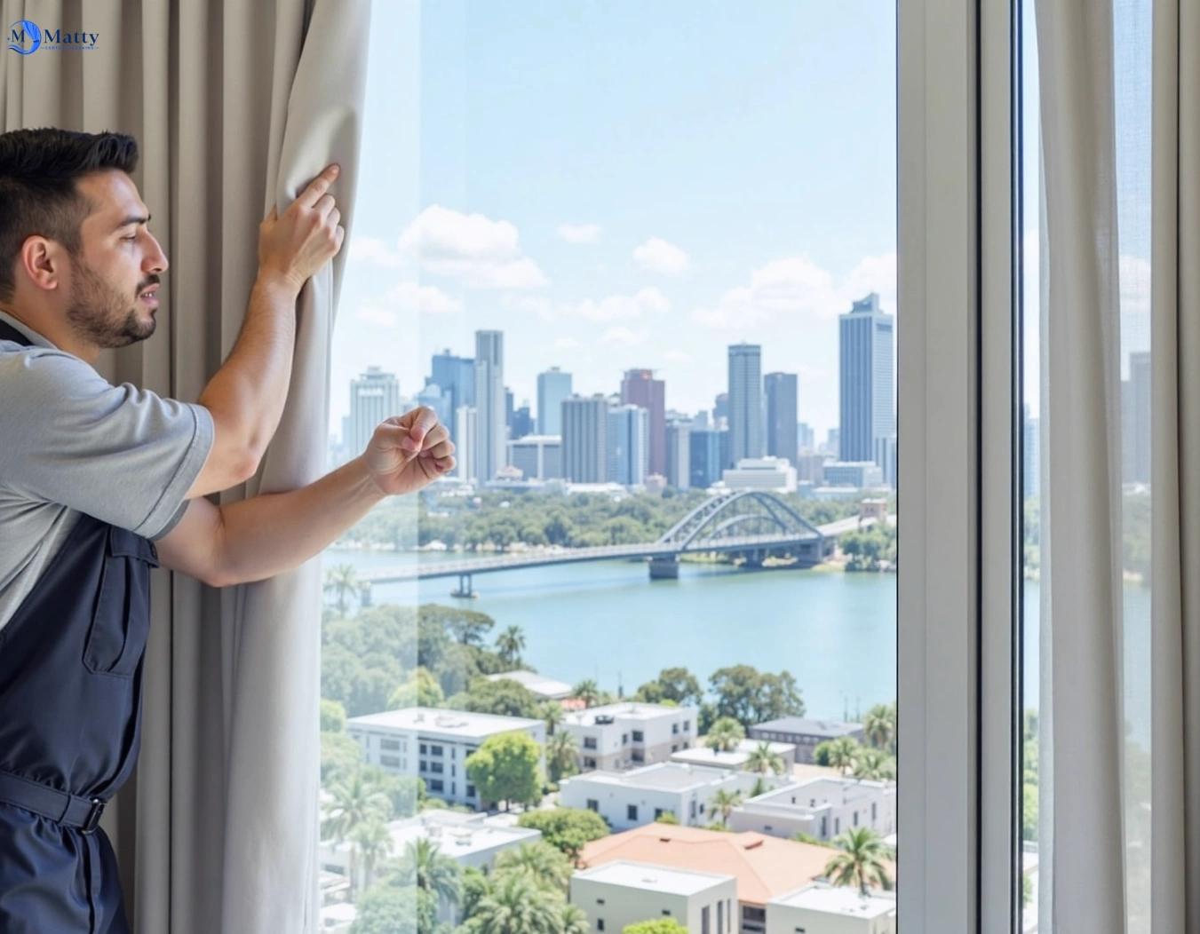 Professional curtain steam cleaning service cherrybrook-nsw QLD by Matty Curtain Cleaning